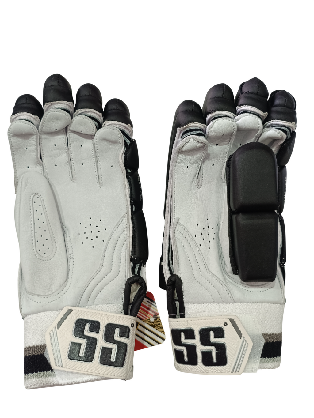 SS Supertest Black Batting Gloves