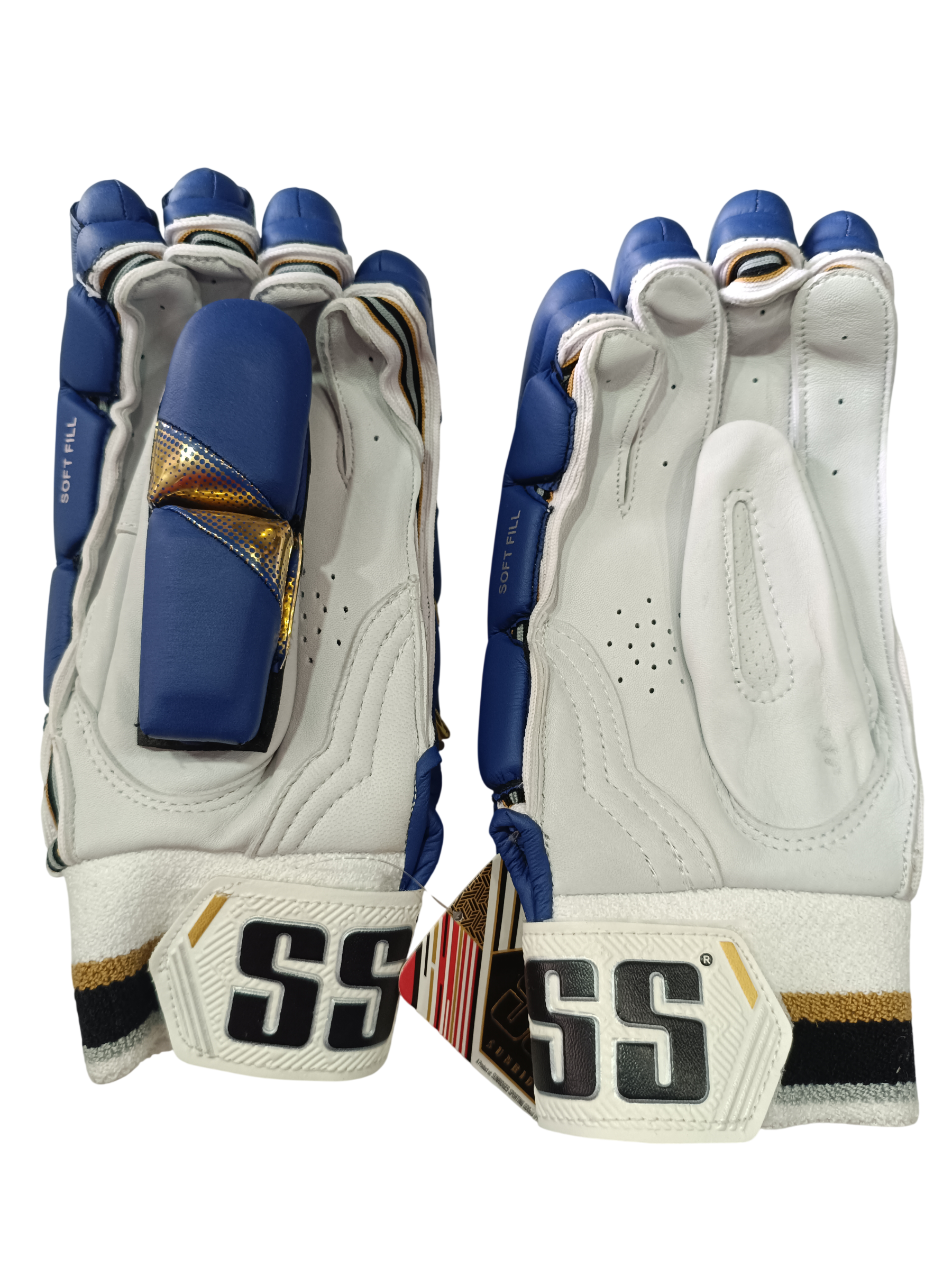 SS Supertest MI Edition Blue Batting Gloves