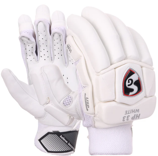 SG HP 33 White Batting Gloves