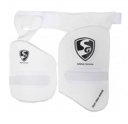 SG Test Pro White Combo Thigh Guard